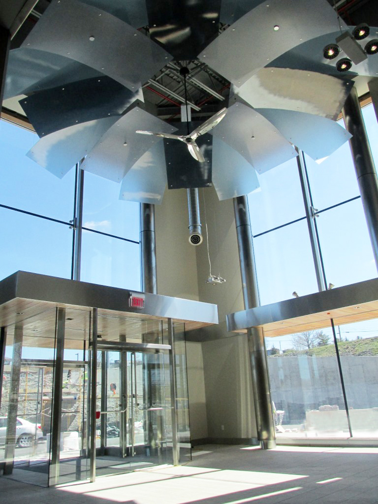 Pratt & Whitney Admin Building lobby entrance ceiling